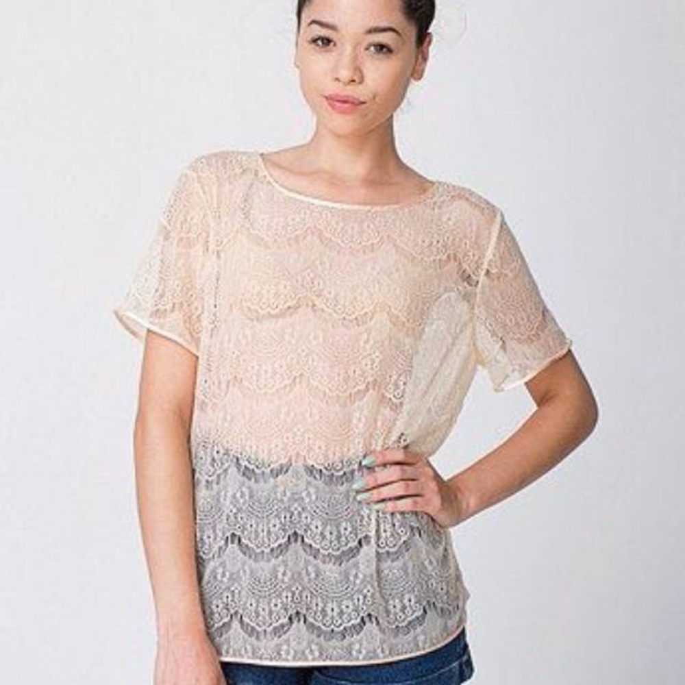 American Apparel El Salvador lace tee